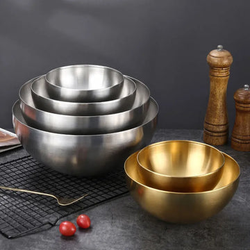 15cm/20cm/24cm/28cm Korean Stainless Steel Salad Bowl