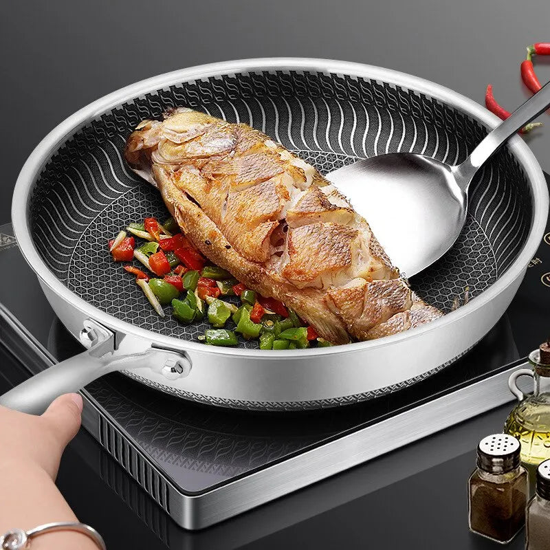 Whole Body Tri-Ply Stainless Steel Frying Pan